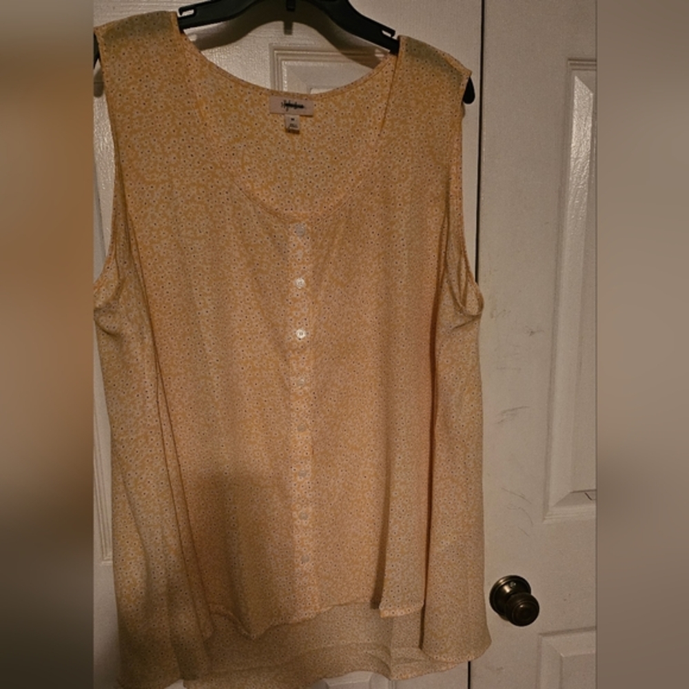 STYLE‎ & CO YELLOW TANK TOP, SIZE 3X